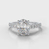 Carrée Micropavé Oval Diamond Engagement Ring