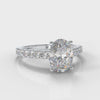 Carrée Micropavé Oval Diamond Engagement Ring