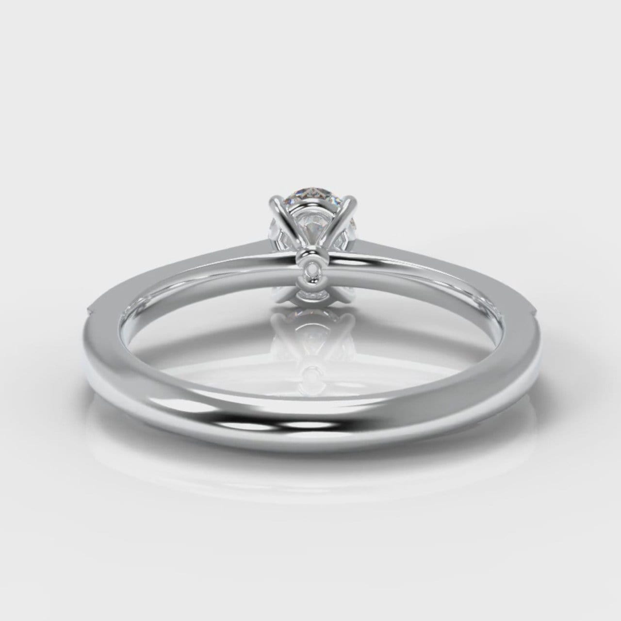 Pavé Oval Diamond Engagement Ring