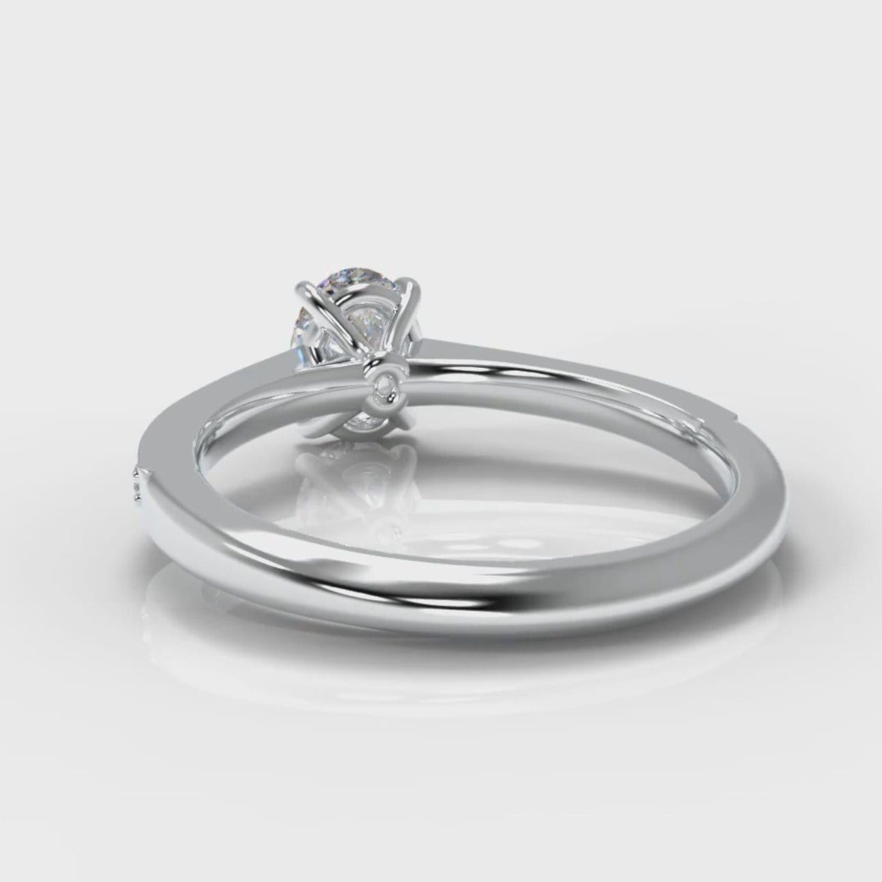 Pavé Oval Diamond Engagement Ring