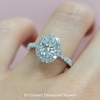 oval halo diamond engagement ring