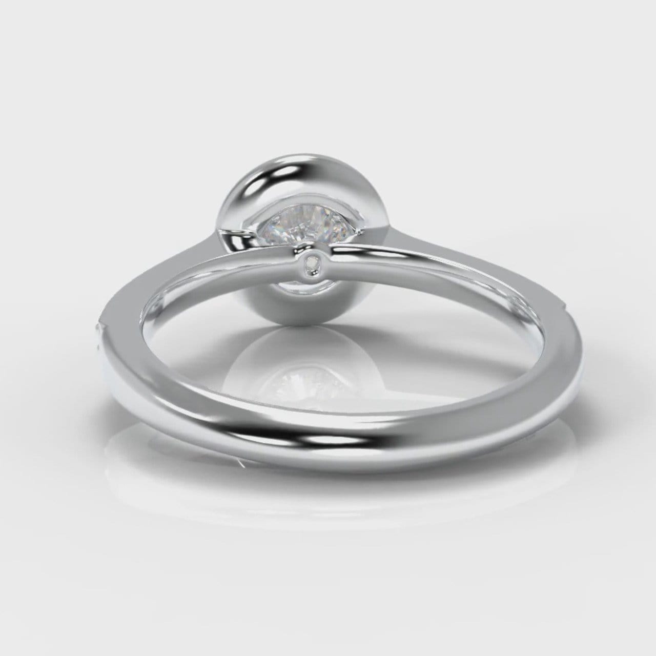 Pavé Round Brilliant Diamond Halo Engagement Ring