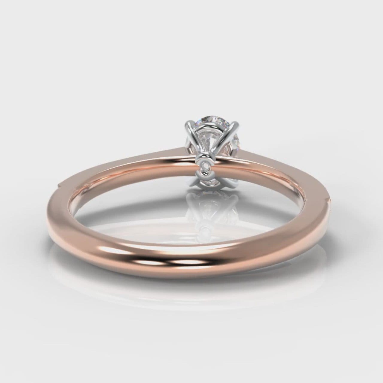 Pavé Oval Diamond Engagement Ring - Rose Gold