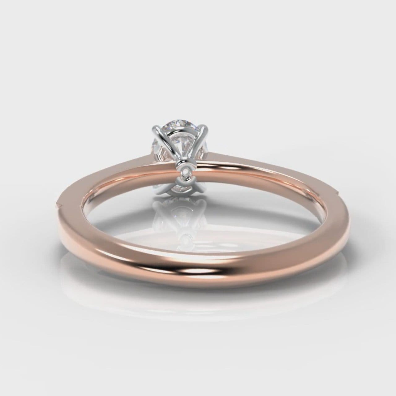 Pavé Oval Diamond Engagement Ring - Rose Gold
