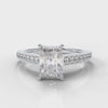 Pavé Radiant Cut Diamond Engagement Ring