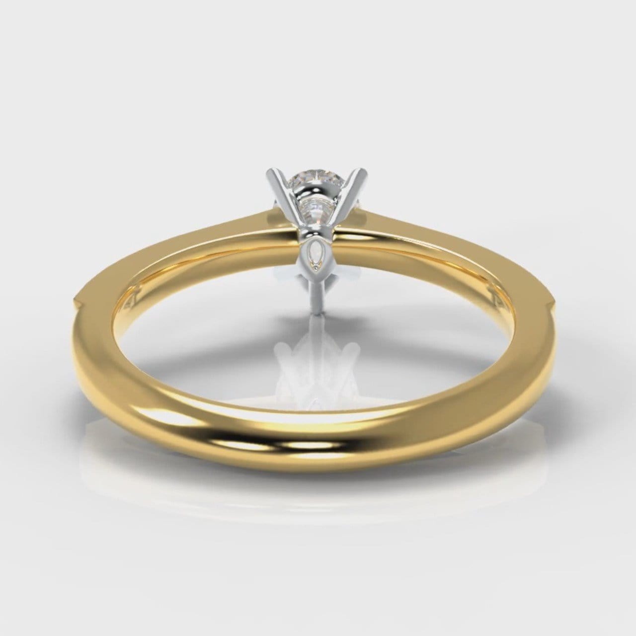Pavé Pear Diamond Engagement Ring - Yellow Gold