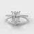 Petite Micropavé Pear Diamond Engagement Ring