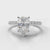 Micropavé Pear Diamond Engagement Ring