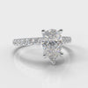 Micropavé Pear Diamond Engagement Ring