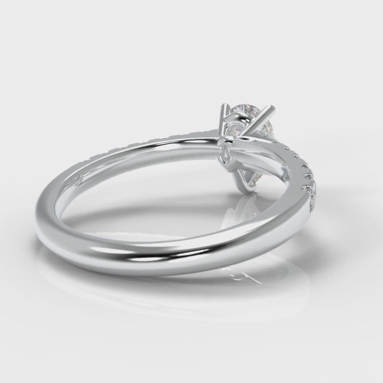 Micropavé Pear Diamond Engagement Ring
