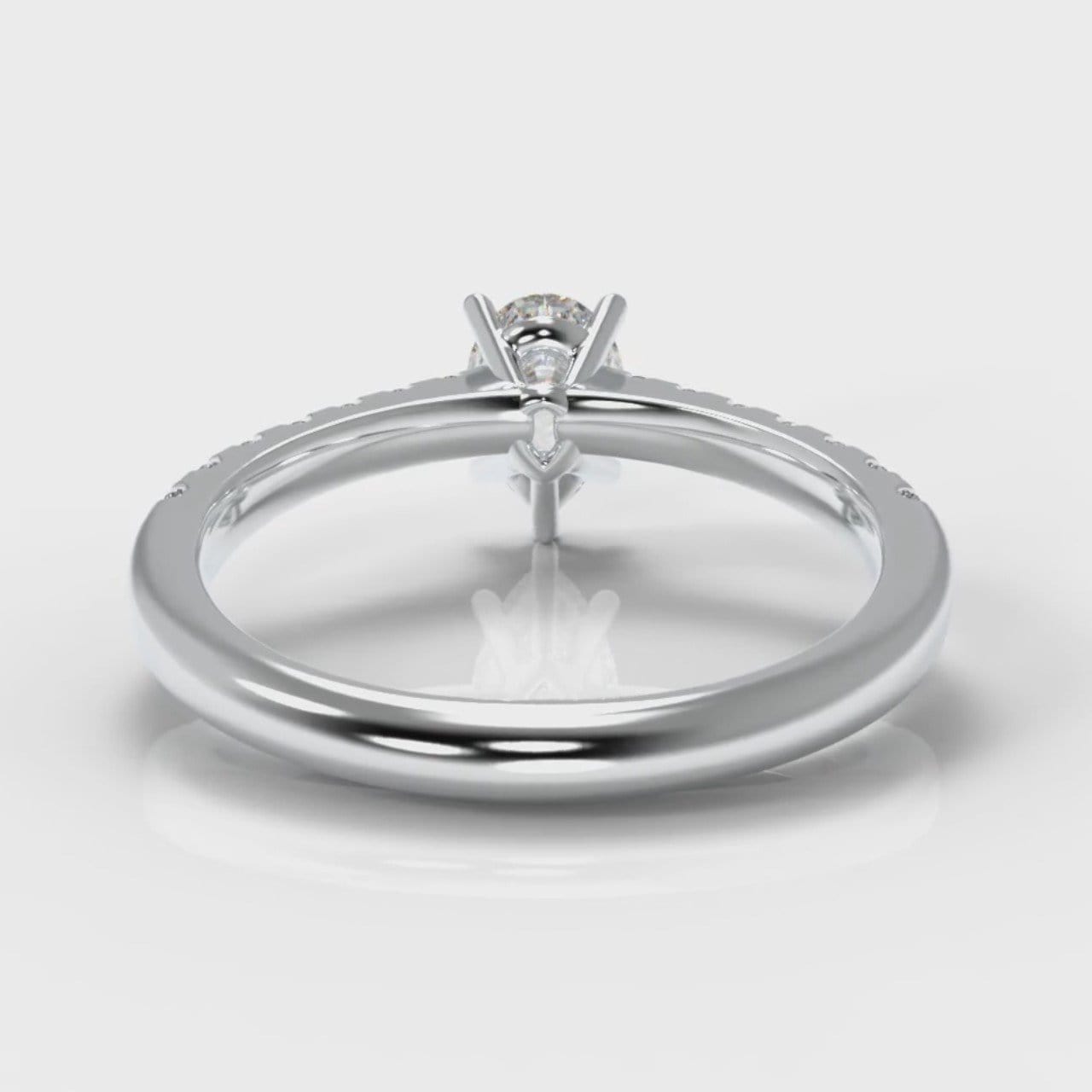 Micropavé Pear Diamond Engagement Ring