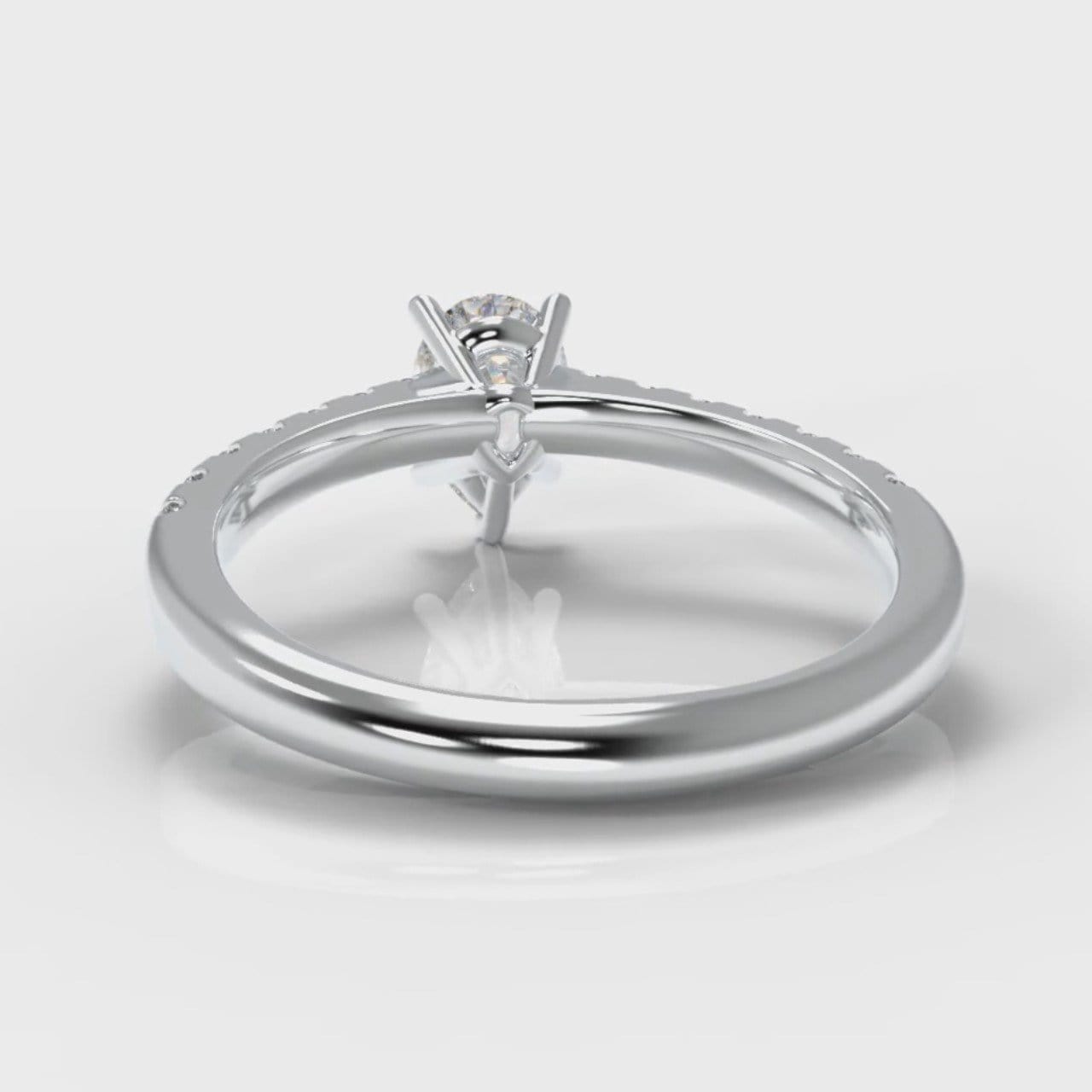 Micropavé Pear Diamond Engagement Ring