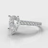Pavé Pear Diamond Engagement Ring