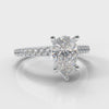 Pavé Pear Diamond Engagement Ring