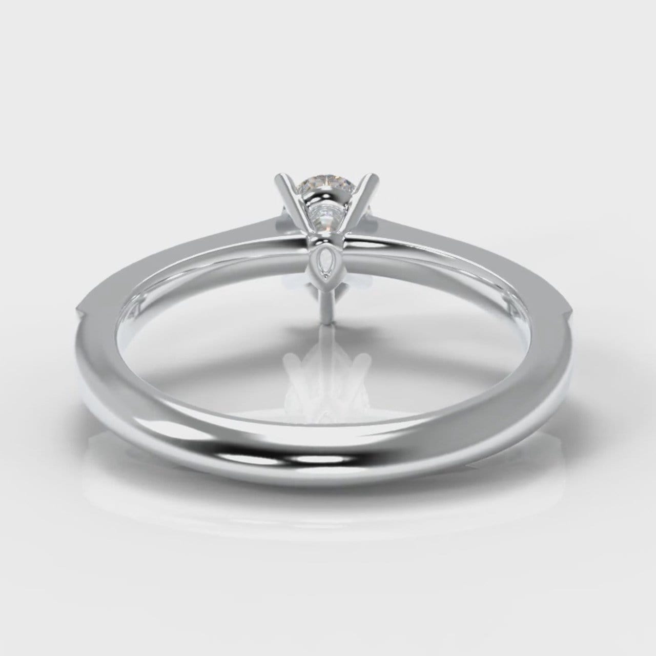 Pavé Pear Diamond Engagement Ring