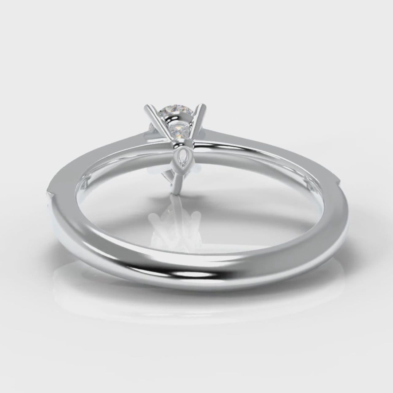 Pavé Pear Diamond Engagement Ring
