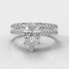 Pavé Pear Diamond Bridal Set