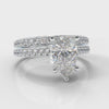Pavé Pear Diamond Bridal Set