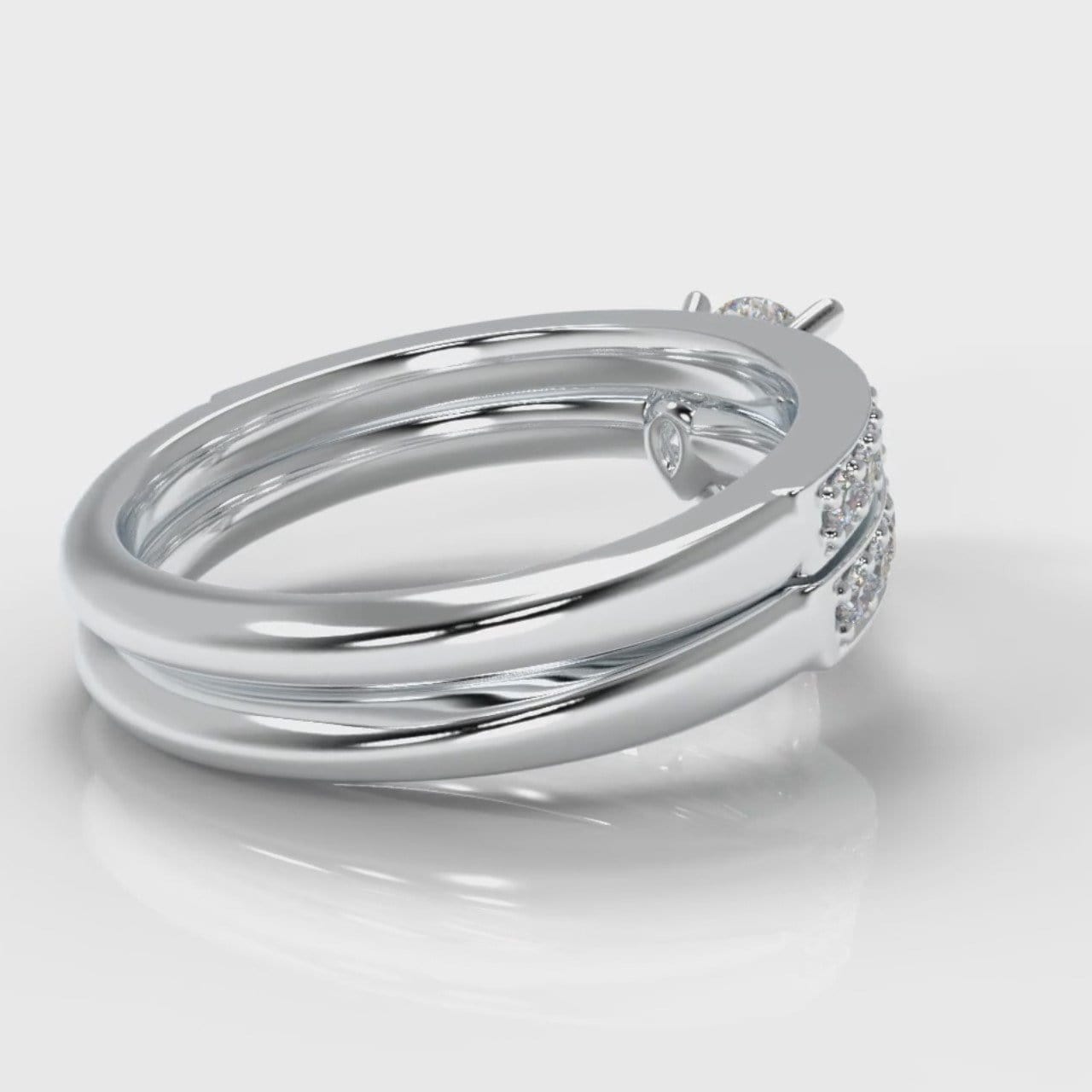 Pavé Pear Diamond Bridal Set