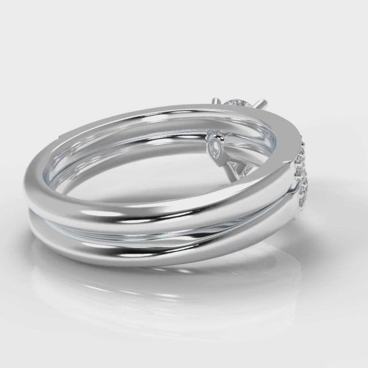 Pavé Pear Diamond Bridal Set