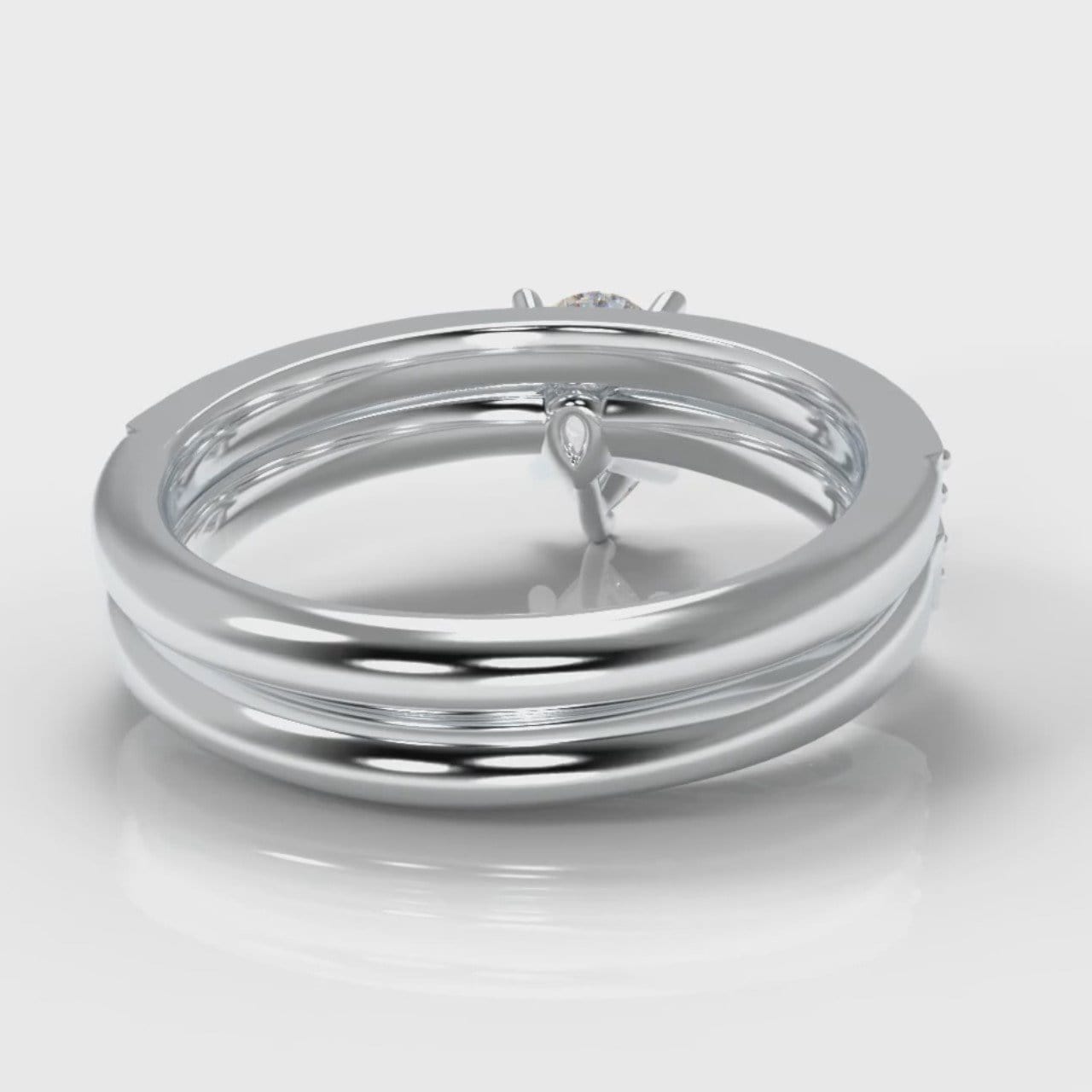 Pavé Pear Diamond Bridal Set