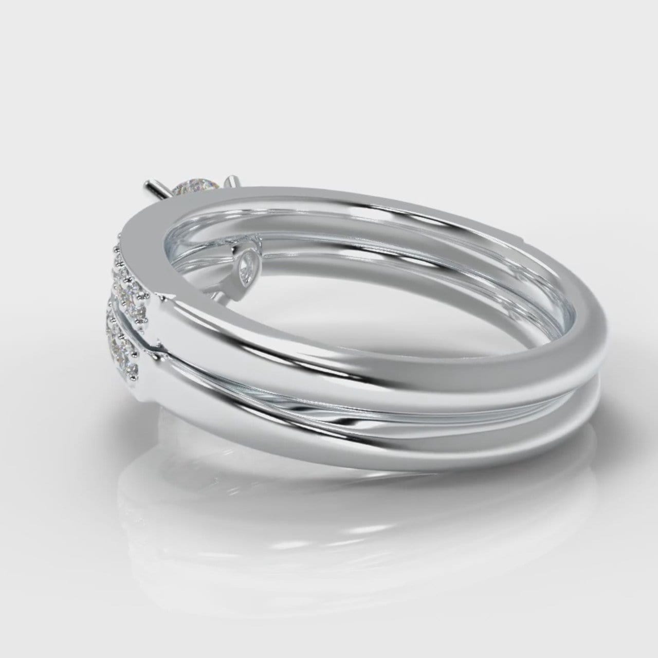 Pavé Pear Diamond Bridal Set