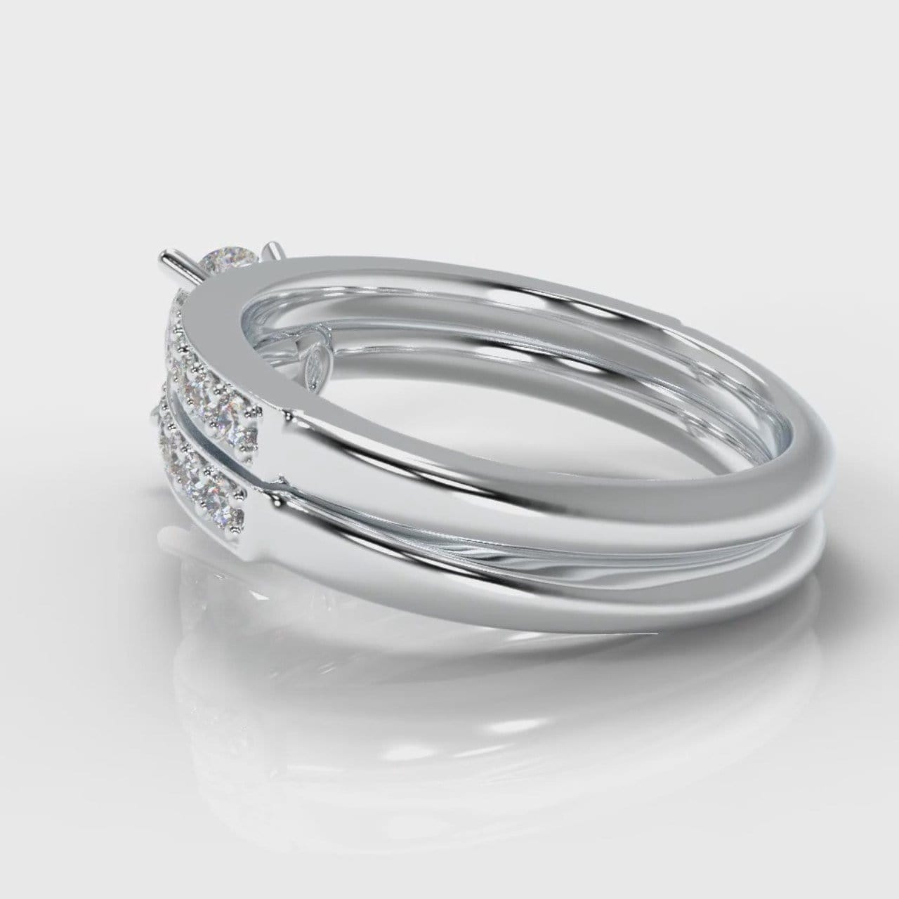 Pavé Pear Diamond Bridal Set