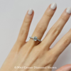 Petite Micropavé Emerald Cut Diamond Engagement Ring