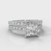 Carrée Micropavé Princess Cut Diamond Bridal Set