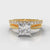 Carrée Solitaire Princess Cut Diamond Bridal Set - Yellow Gold