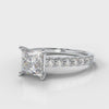 Carrée Micropavé Princess Cut Diamond Engagement Ring