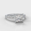 Carrée Micropavé Princess Cut Diamond Engagement Ring