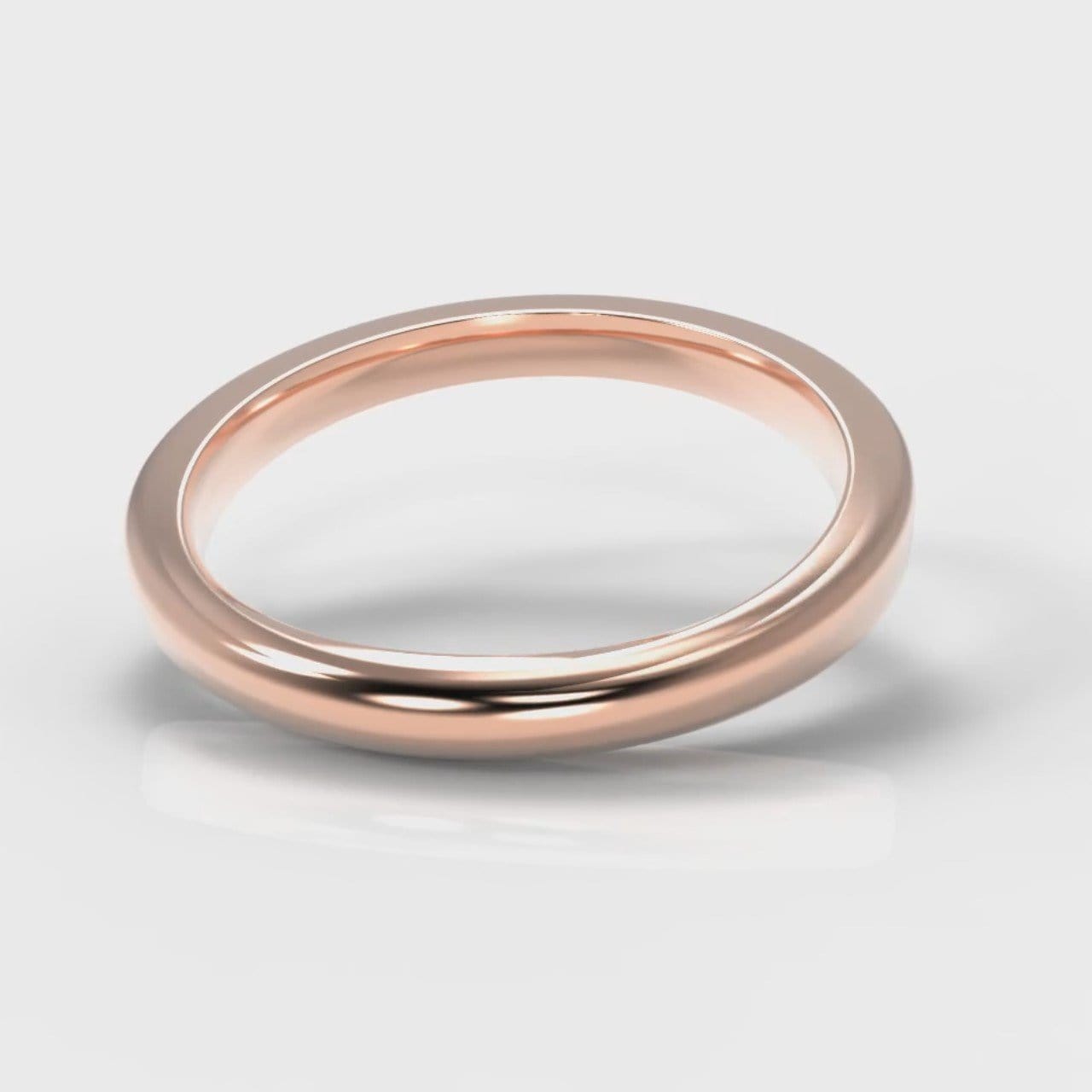 Channel Set Diamond Wedding Ring - Rose Gold