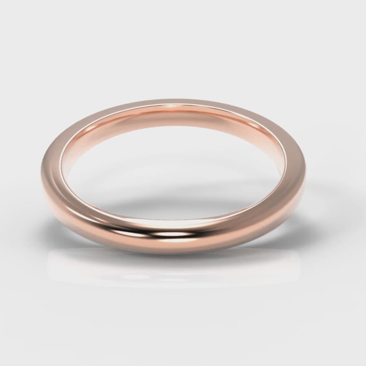 Channel Set Diamond Wedding Ring - Rose Gold