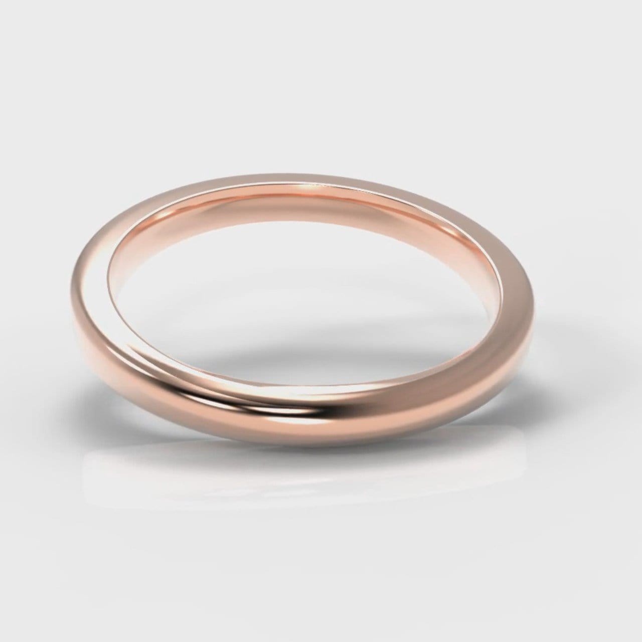 Channel Set Diamond Wedding Ring - Rose Gold