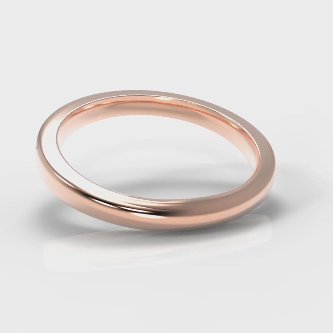 Channel Set Diamond Wedding Ring - Rose Gold