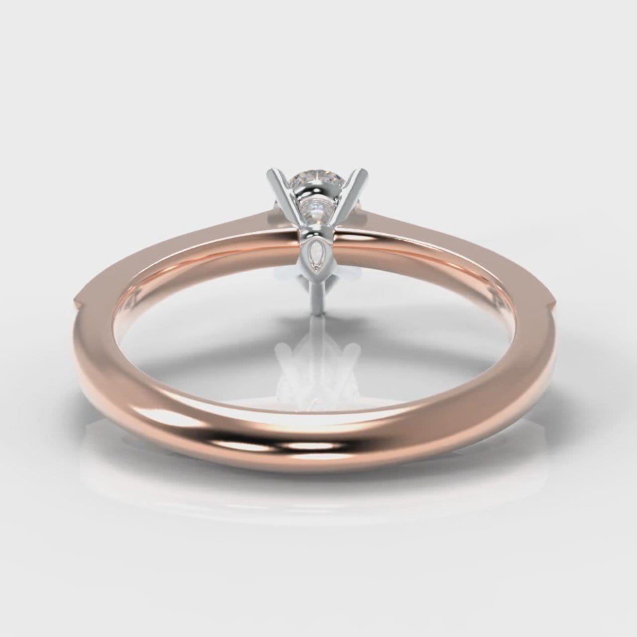 Pavé Pear Diamond Engagement Ring - Rose Gold