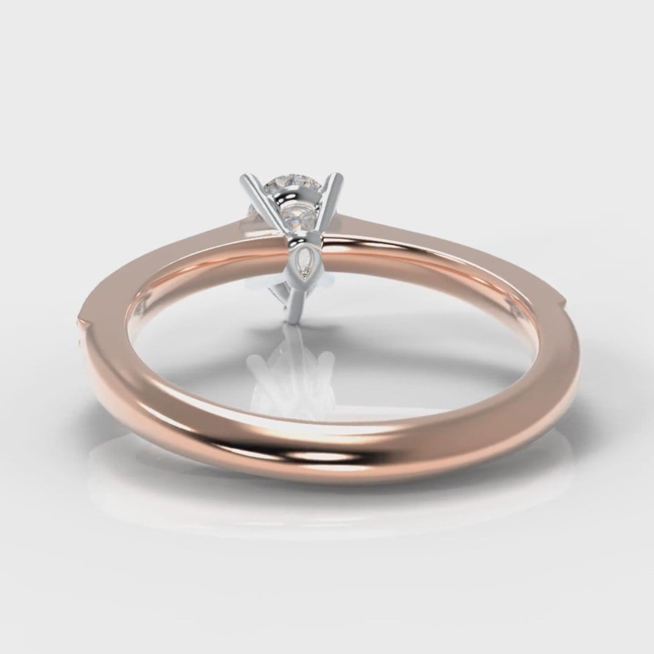 Pavé Pear Diamond Engagement Ring - Rose Gold