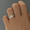 Carrée Micropavé Round Brilliant Diamond Engagement Ring