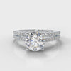 Petite Micropavé Round Brilliant Cut Diamond Bridal Set