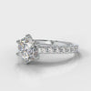 Star Micropavé Round Brilliant Diamond Engagement Ring