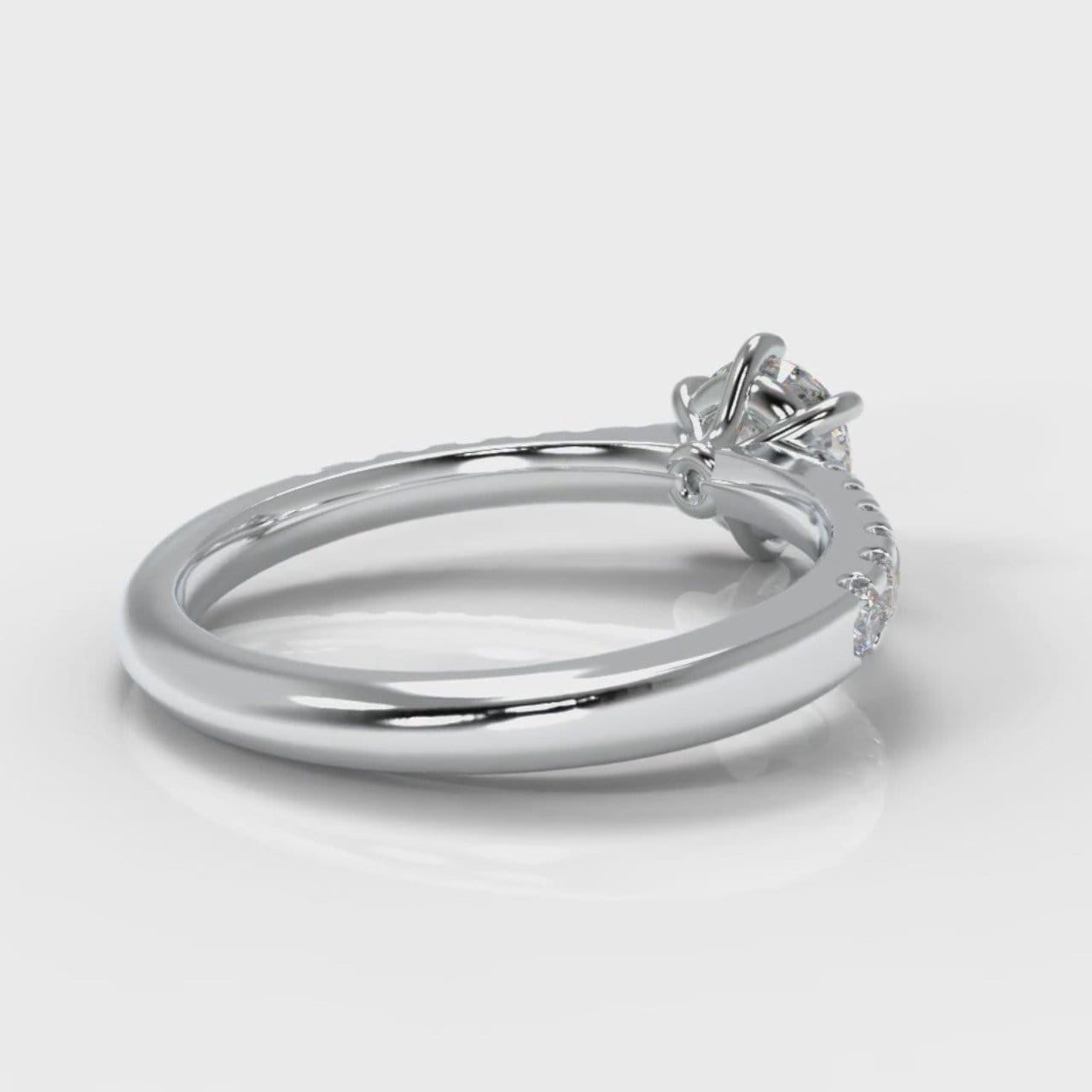 Star Micropavé Round Brilliant Diamond Engagement Ring