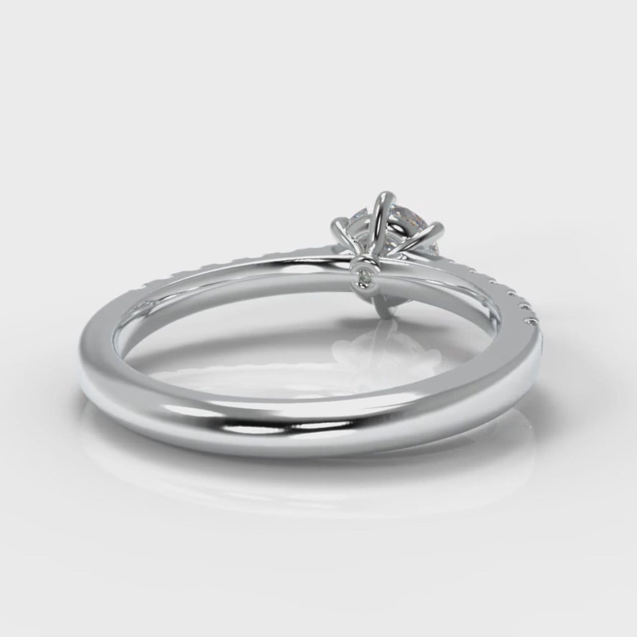Star Micropavé Round Brilliant Diamond Engagement Ring