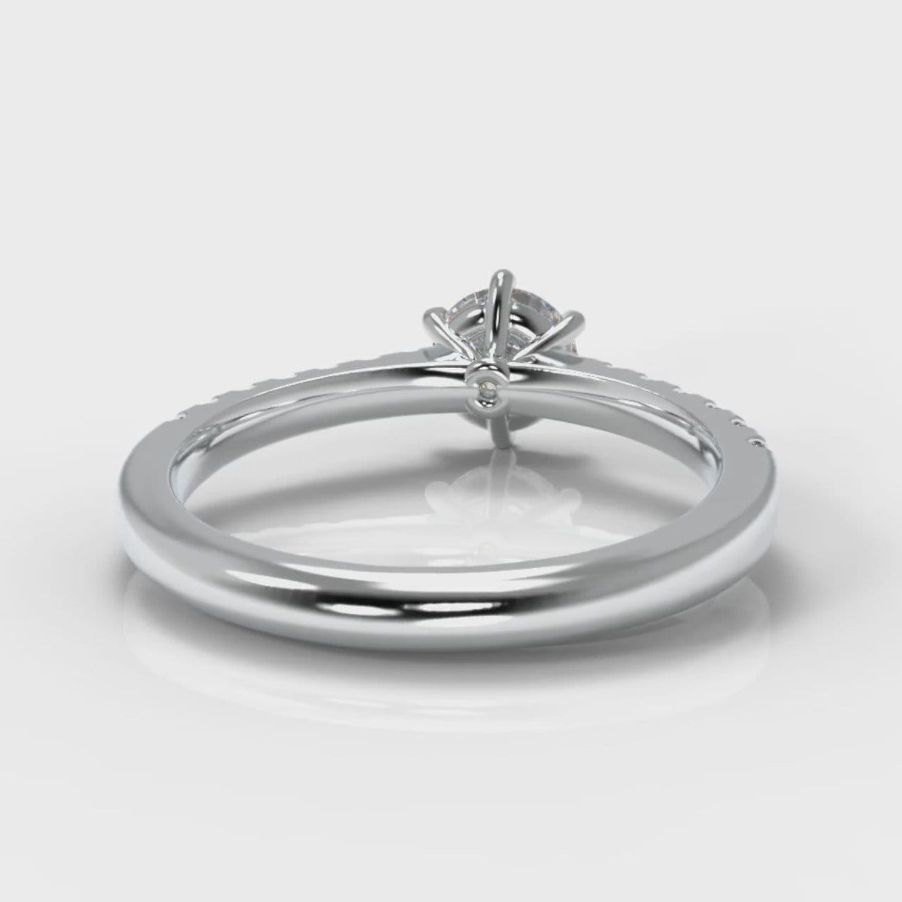 Star Micropavé Round Brilliant Diamond Engagement Ring