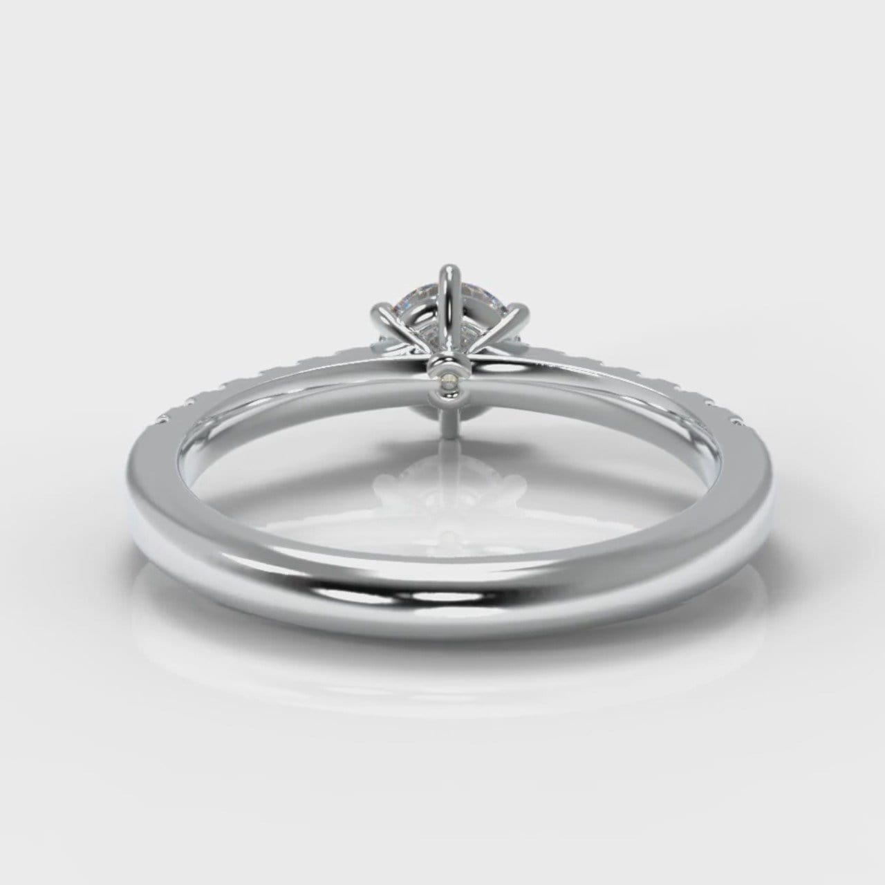 Star Micropavé Round Brilliant Diamond Engagement Ring