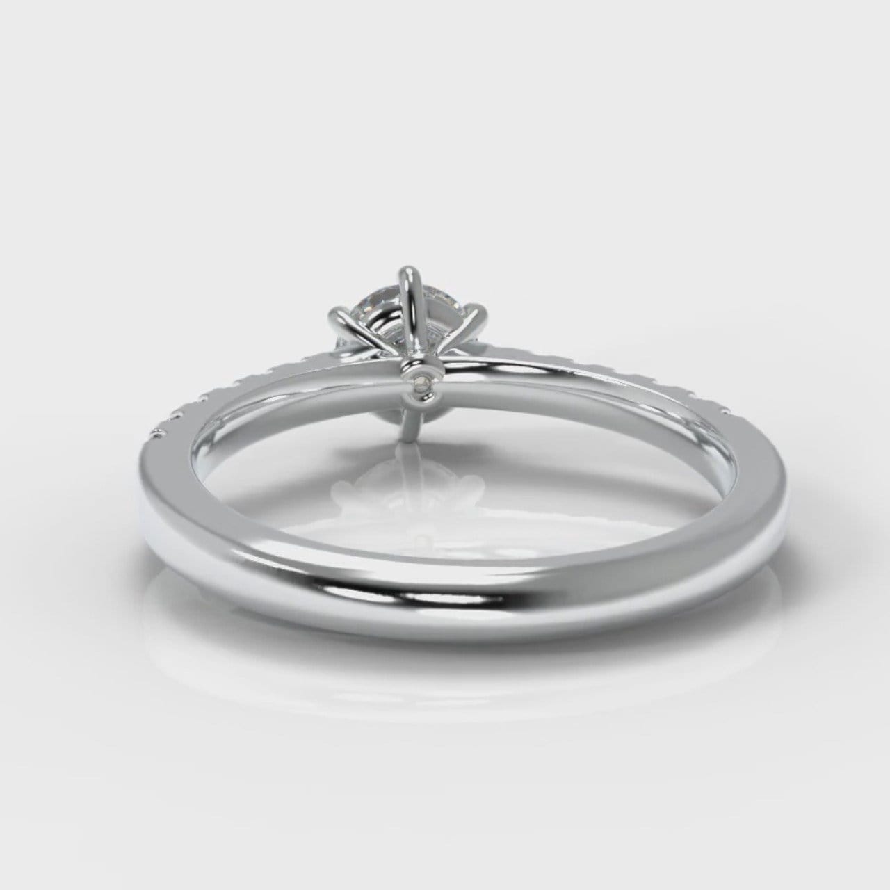 Star Micropavé Round Brilliant Diamond Engagement Ring