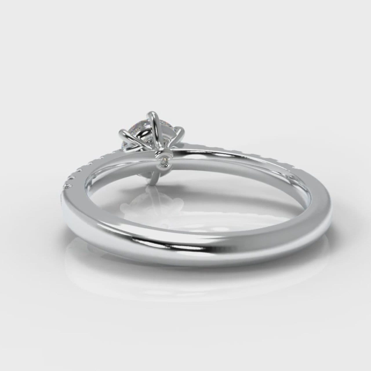 Star Micropavé Round Brilliant Diamond Engagement Ring