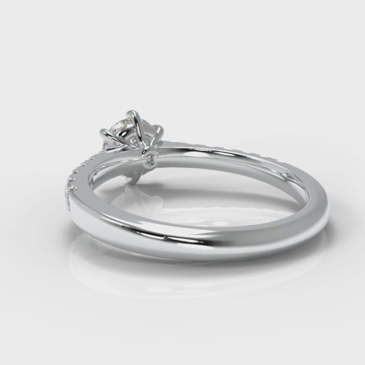 Star Micropavé Round Brilliant Diamond Engagement Ring