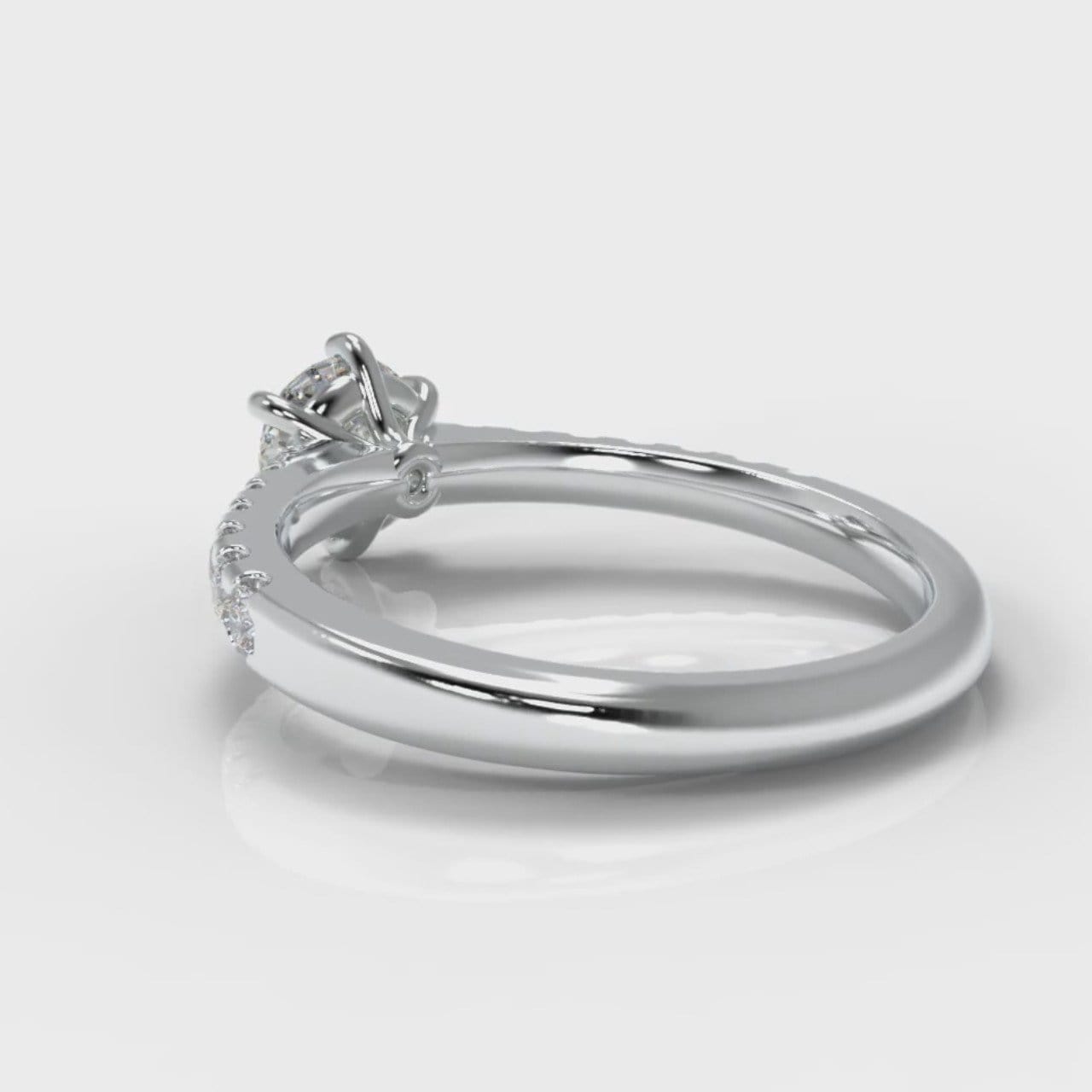 Star Micropavé Round Brilliant Diamond Engagement Ring