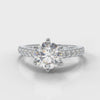 Star Micropavé Round Brilliant Diamond Engagement Ring